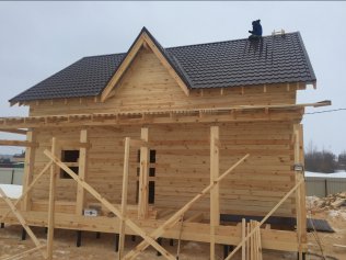 Строительство дома с террасой - 2017